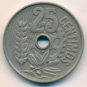 Испания, 25 сентимо (1934 г.)