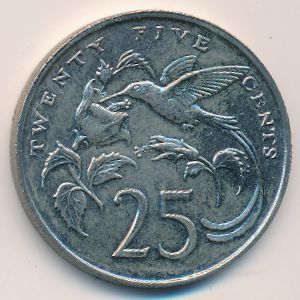 Ямайка, 25 центов (1989 г.)