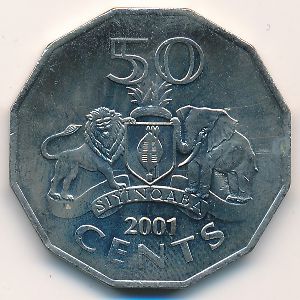 Свазиленд, 50 центов (2001 г.)