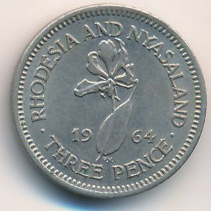 Родезия и Ньясаленд, 3 пенса (1964 г.)
