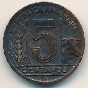 Аргентина, 5 сентаво (1945 г.)