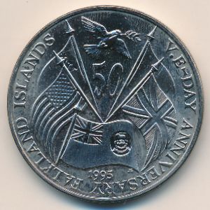 Фолклендские острова, 50 пенсов (1995 г.)