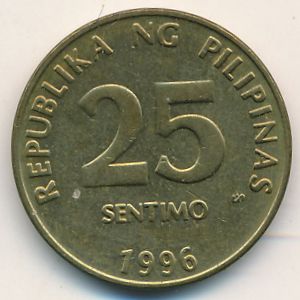 Филиппины, 25 сентимо (1996 г.)