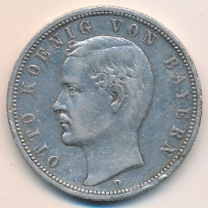 Бавария, 5 марок (1913 г.)