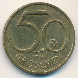 Австрия, 50 грошей (1960 г.)