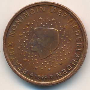 Нидерланды, 2 евроцента (1999 г.)