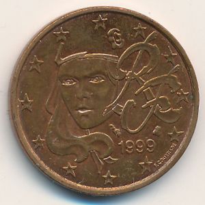 Франция, 5 евроцентов (1999 г.)