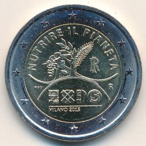 Italy, 2 euro, 2015