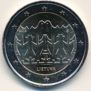 Литва, 2 евро (2018 г.)