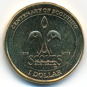 Australia, 1 dollar, 2008