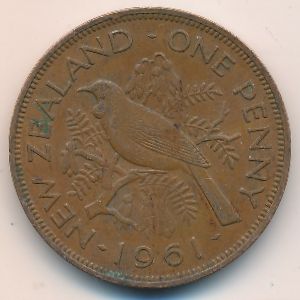 Новая Зеландия, 1 пенни (1961 г.)