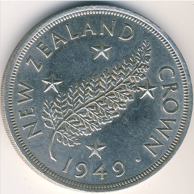 New Zealand, 1 crown, 1949
