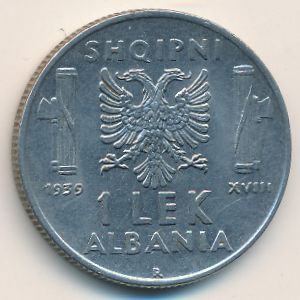 Албания, 1 лек (1939 г.)