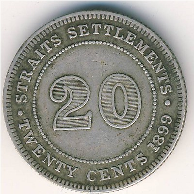 Straits Settlements, 20 cents, 1871–1901