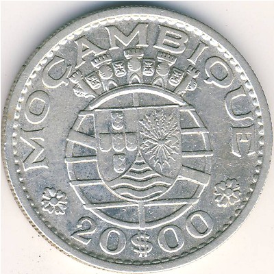 Мозамбик, 20 эскудо (1960 г.)