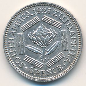 ЮАР, 6 пенсов (1925 г.)
