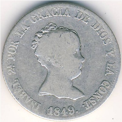 Испания, 2 реала (1849 г.)