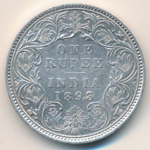 Британская Индия, 1 рупия (1893 г.)