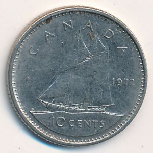 Канада, 10 центов (1972 г.)