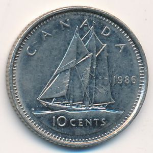 Канада, 10 центов (1986 г.)