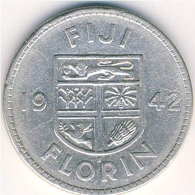 Фиджи, 1 флорин (1942 г.)
