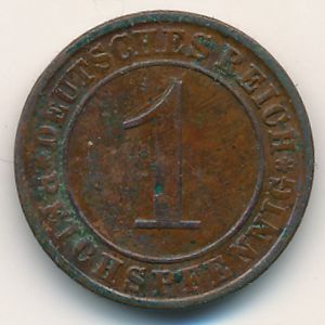 Веймарская республика, 1 рейхспфенниг (1931 г.)