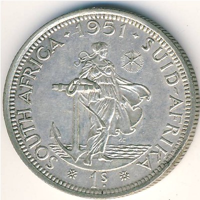 ЮАР, 1 шиллинг (1951–1952 г.)