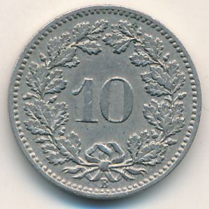Швейцария, 10 раппенов (1897 г.)