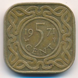 Suriname, 5 cents, 1971