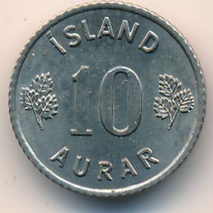 Iceland, 10 aurar, 1969