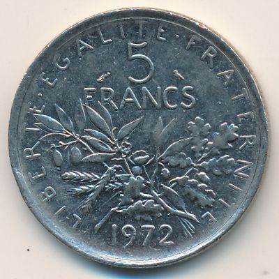 France, 5 francs, 1972