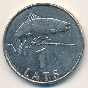 Латвия, 1 лат (2008 г.)