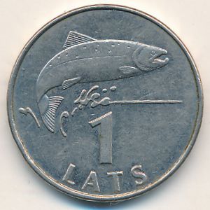 Latvia, 1 lats, 2008
