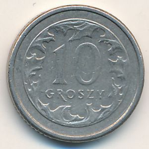 Польша, 10 грошей (1990 г.)