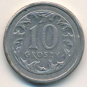 Poland, 10 groszy, 1991