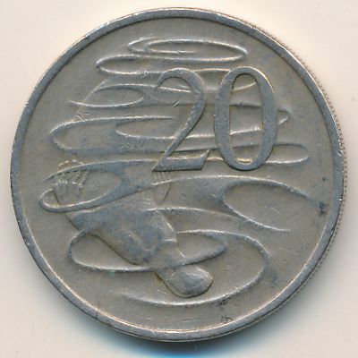 Австралия, 20 центов (1975 г.)