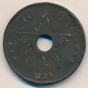Свободный штат Конго, 10 сентим (1889 г.)