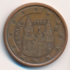 Испания, 5 евроцентов (2005 г.)