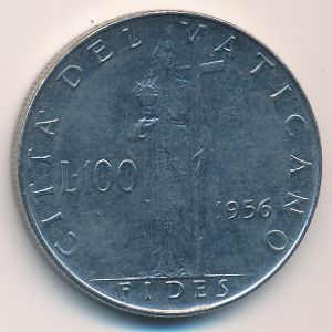 Ватикан, 100 лир (1956 г.)