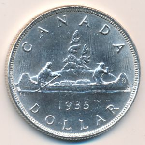 Канада, 1 доллар (1935 г.)