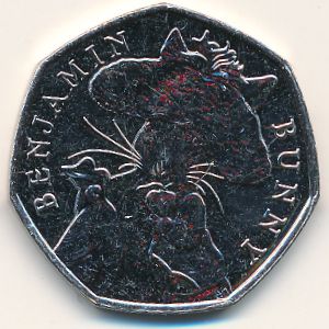 Великобритания, 50 пенсов (2017 г.)