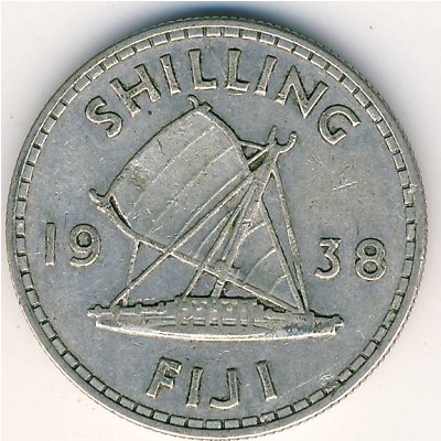 Fiji, 1 shilling, 1938–1941