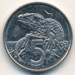 Новая Зеландия, 5 центов (1988 г.)