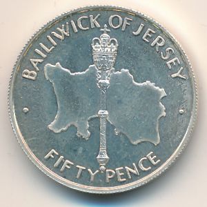 Джерси, 50 пенсов (1972 г.)