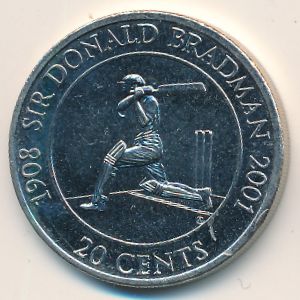 Australia, 20 cents, 2001