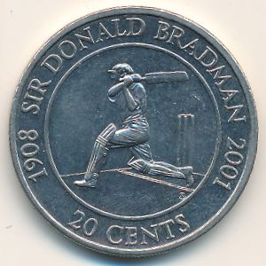 Australia, 20 cents, 2001