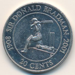 Australia, 20 cents, 2001