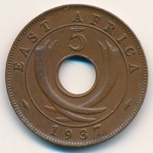 Восточная Африка, 5 центов (1937 г.)