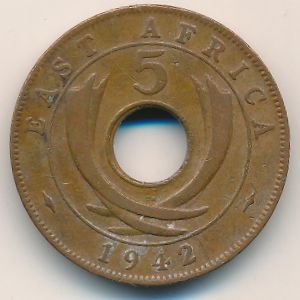 Восточная Африка, 5 центов (1942 г.)