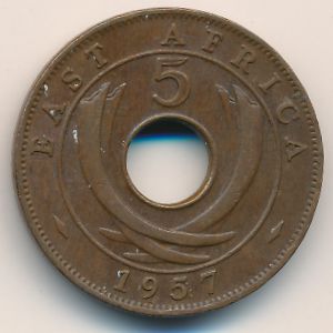 Восточная Африка, 5 центов (1957 г.)